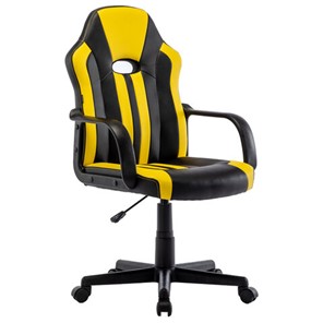 Кресло офисное RABIX "Stripe GM-202", экокожа, черное/желтое, 532510 в Петропавловске-Камчатском