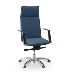 Офисное кресло для руководителя Соло, ткань Bahama / синяя, solo4 в Петропавловске-Камчатском