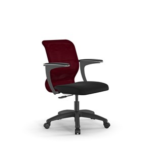 Компьютерное кресло SU-M-4/подл.160/осн.005 бордовый/черный в Петропавловске-Камчатском