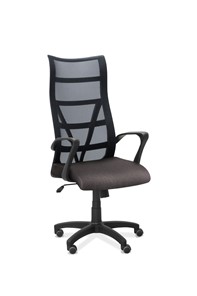 Кресло в офис Топ, сетка/ткань Bahama / черная/серая в Петропавловске-Камчатском