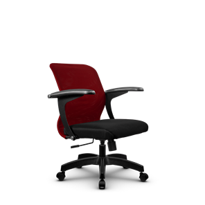 Кресло компьютерное SU-M-4/подл.160/осн.001, Бордовый/Черный в Петропавловске-Камчатском