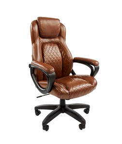 Офисное кресло CHAIRMAN 432, экокожа, цвет коричневый в Петропавловске-Камчатском