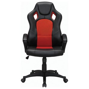 Кресло офисное Brabix Rider EX-544 (экокожа черная/ткань красная) 531583 в Петропавловске-Камчатском