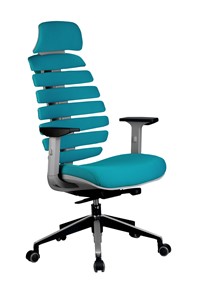 Кресло Riva Chair SHARK (Лазурный/серый) в Петропавловске-Камчатском