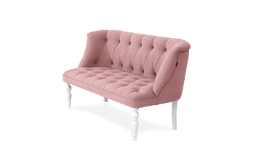 Прямой диван Бриджит розовый ножки белые в Петропавловске-Камчатском