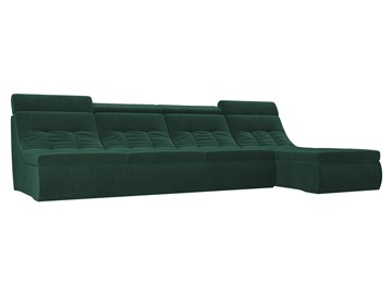 Модульный угловой диван Холидей люкс, Зеленый (велюр) в Петропавловске-Камчатском