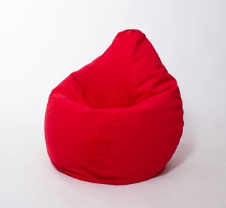 Кресло-мешок Груша большое, велюр однотон, красное в Петропавловске-Камчатском