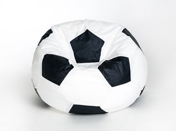 Кресло-мешок Мяч малый, бело-черный в Петропавловске-Камчатском