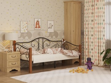Кровать для детей Гарда 7, 90х200, черная в Петропавловске-Камчатском