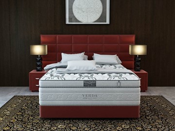 Кровать в спальню Chocolate/Podium M 160х200, Микровелюр (Manhattan Гранатовый) в Петропавловске-Камчатском