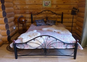 Кровать в спальню Фортуна 2, 1600, черный/черный в Петропавловске-Камчатском