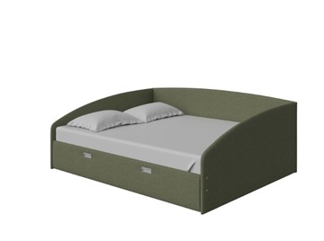 Кровать в спальню Bono 160х200, Искусственная шерсть (Лама Авокадо) в Петропавловске-Камчатском
