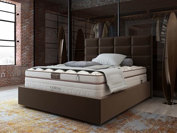 Спальная кровать Chocolate Compact/Island M 160х200, Микровелюр (Manhattan Лесной каштан) в Петропавловске-Камчатском
