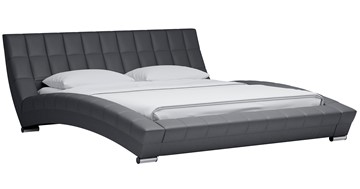 Спальная кровать Оливия 180 арт. Марика 485 к/з (серый) с основанием в Петропавловске-Камчатском