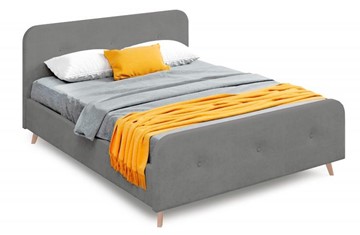 Кровать в спальню Мебельград Сиерра 1600 (с подъемным механизмом и коробом) Торонто серый в Петропавловске-Камчатском