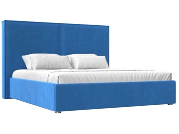 Кровать с механизмом 2-спальная Аура 160, Голубой (Велюр) в Петропавловске-Камчатском