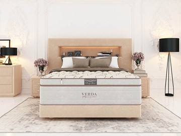 Кровать 2-спальная Smart Compact/Podium M 160х200, Флок (Велсофт Бежевый) в Петропавловске-Камчатском