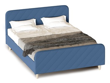 Спальная кровать Мебельград Мелоди 1400 (с основанием) Альба синий в Петропавловске-Камчатском