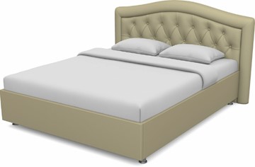 Двуспальная кровать Луиза 1600 с основанием (Nitro Cream) в Петропавловске-Камчатском