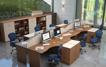 Офисный набор мебели IMAGO - рабочее место, шкафы для документов в Петропавловске-Камчатском