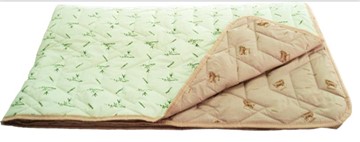 Одеяло «Зима-Лето», ткань: тик, материалы: бамбук/верблюжья шерсть в Петропавловске-Камчатском