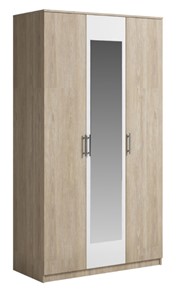 Шкаф 3 двери Светлана, с зеркалом, белый/дуб сонома в Петропавловске-Камчатском
