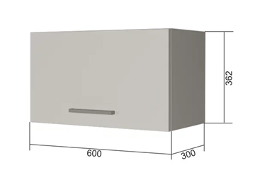 Навесной кухонный шкаф В360, Серый/Антрацит в Петропавловске-Камчатском