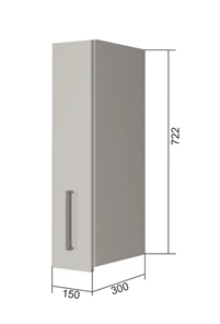 Шкаф на кухню В7 15, Серый/Антрацит в Петропавловске-Камчатском