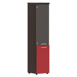 Шкаф-стеллаж TORR LUX TLHC 42.2 R колонка комбинированная с топом 435х452х1958 Венге/ Красный в Петропавловске-Камчатском