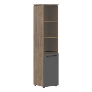 Шкаф высокий комбинированный MORRIS TREND Антрацит/Кария Пальмира MHC  42.2 (429х423х1956) в Петропавловске-Камчатском