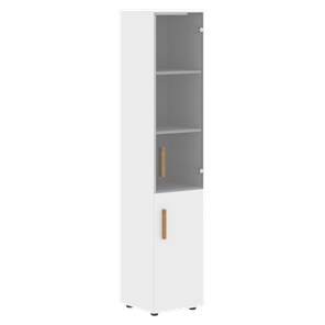 Высокий шкаф колонна с дверью FORTA Белый FHC 40.2 (L/R) (399х404х1965) в Петропавловске-Камчатском