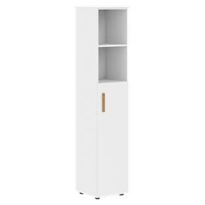 Высокий шкаф с глухой средней дверью  правой FORTA Белый FHC 40.5 (R) (399х404х1965) в Петропавловске-Камчатском