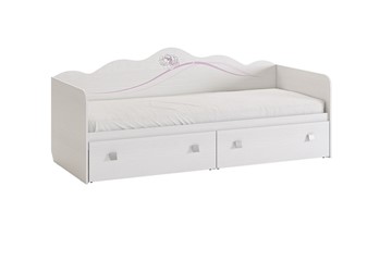 Кроватка Фэнтези с ящиками, белый рамух в Петропавловске-Камчатском