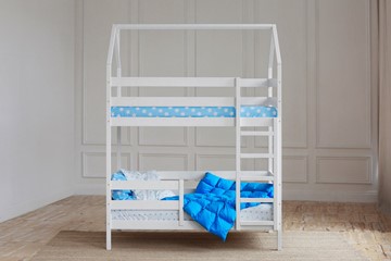Двухъярусная кровать Домик, цвет белый в Петропавловске-Камчатском - предосмотр