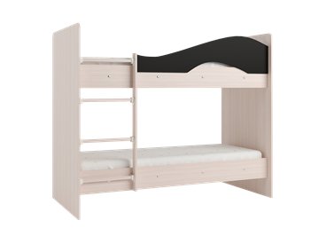 Кровать 2-ярусная Мая на щитах со шкафом и ящиками, корпус Млечный дуб, фасад Венге в Петропавловске-Камчатском - предосмотр 2
