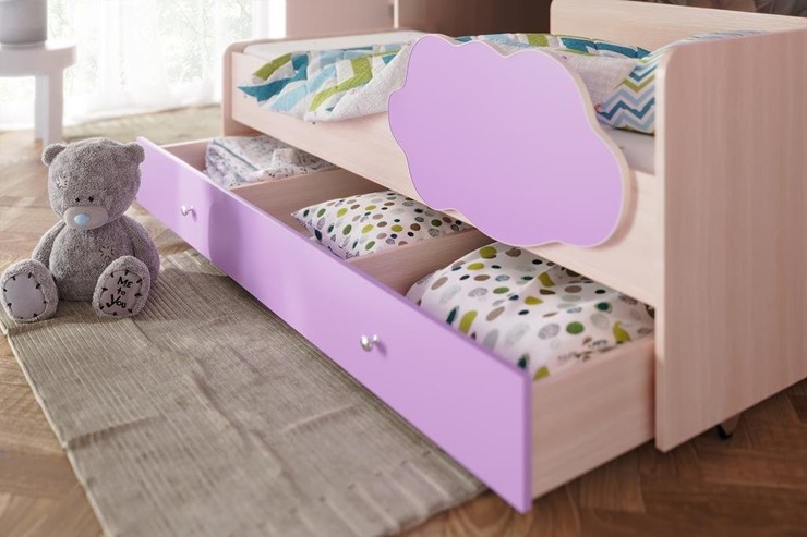 Двухэтажная кровать Соник 1.6 с ящиком, Розовый в Петропавловске-Камчатском - изображение 1