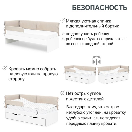 Мягкая кровать Denvas, холодный бежевый в Петропавловске-Камчатском - изображение 14