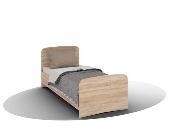 Детская кровать ВЕГА Кровать Кр-08 900 с плоским основанием (Сонома) в Петропавловске-Камчатском - изображение