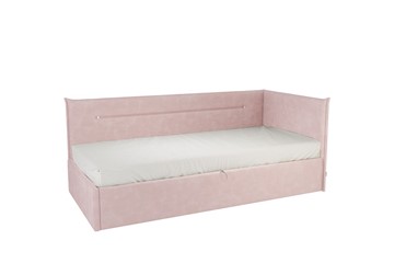 Кроватка 0.9 Альба (Тахта), нежно-розовый (велюр) в Петропавловске-Камчатском