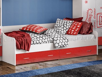 Подростковая кровать Алфавит (Красный) с ящиками в Петропавловске-Камчатском