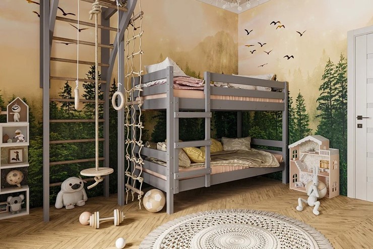 Кровать в детскую Джуниор двухъярусная (Антрацит) в Петропавловске-Камчатском - изображение 2