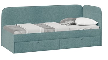 Детская кровать Молли тип 1 (80), Микровелюр Scandi Indigo 11 в Петропавловске-Камчатском