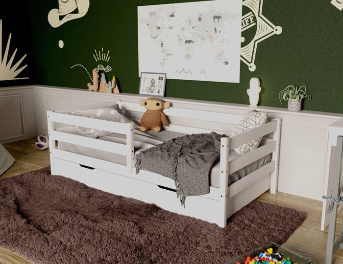Детская кровать Софа с ящиками, цвет белый в Петропавловске-Камчатском - изображение 3