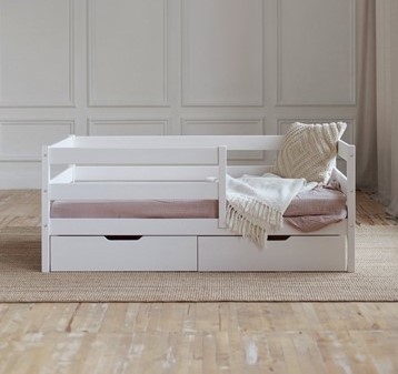 Детская кровать Софа с ящиками, цвет белый в Петропавловске-Камчатском - изображение