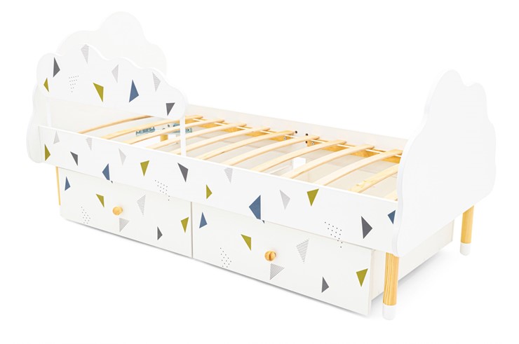 Детская кровать Stumpa Облако "Треугольники зеленый, синий" в Петропавловске-Камчатском - изображение 7