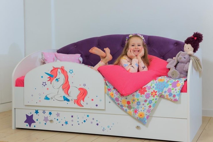 Детская кровать Звездочка с бортиком, Фиолетовый в Петропавловске-Камчатском - изображение 4