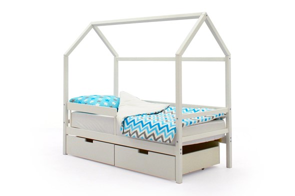 Кровать-домик детская Svogen белый в Петропавловске-Камчатском - изображение