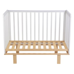 Кровать для новорожденных серия 3400 POLINI Kids Simple 340 Белый / Натуральный в Петропавловске-Камчатском - предосмотр 2