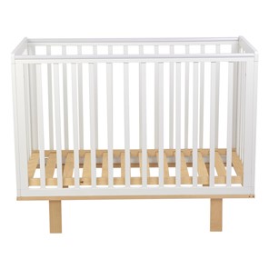 Кровать для новорожденных серия 3400 POLINI Kids Simple 340 Белый / Натуральный в Петропавловске-Камчатском - предосмотр 3