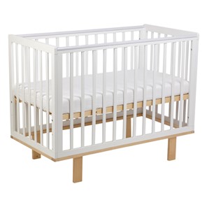 Кровать для новорожденных серия 3400 POLINI Kids Simple 340 Белый / Натуральный в Петропавловске-Камчатском - предосмотр 4